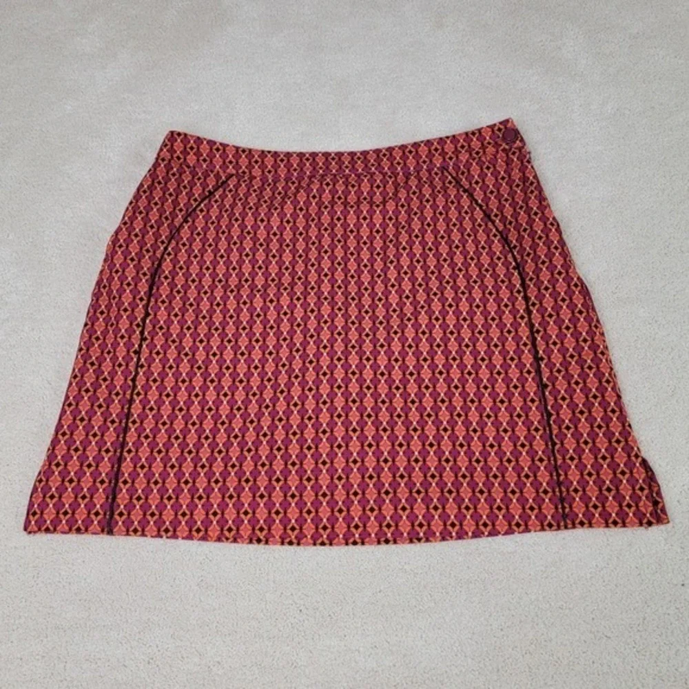 EP Pro Golf Skort Size 8 Pink Orange Geometric Print Tennis Skirt Athleisure‎